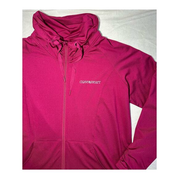 CTMH Close To My Heart Woman's Pink Cowl Neck Zip Size XXL - Picture 2 of 5